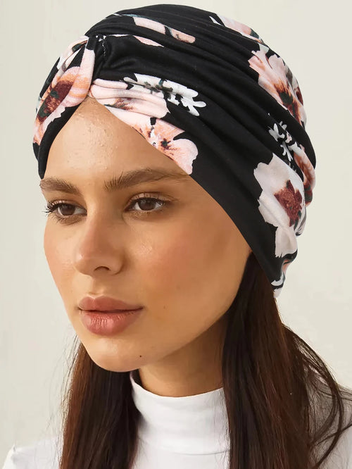 2024 New Leopard Print Women Hijabs Turban Hats Head Wraps Soft