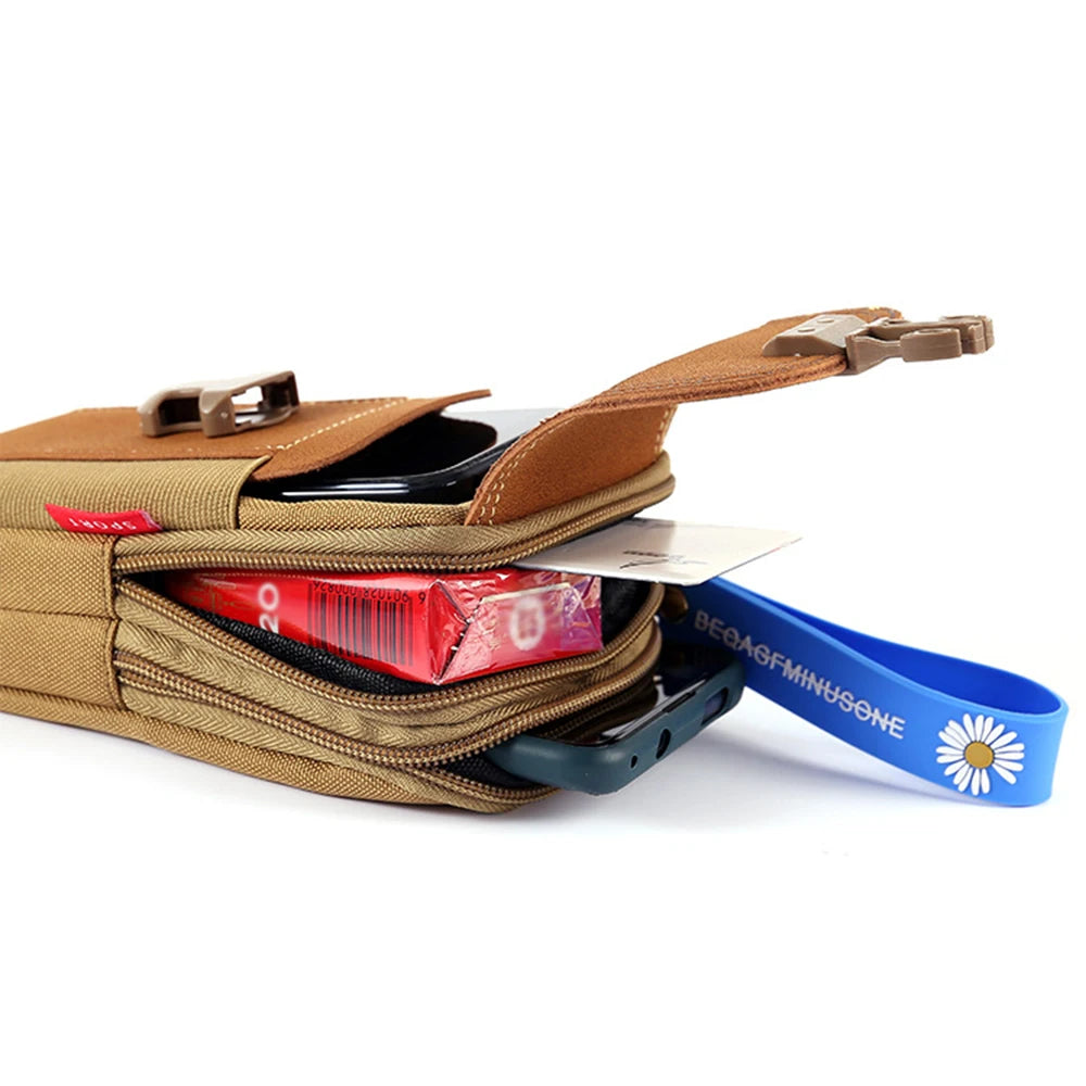 Man Belt Pouch Mobile Phone Bag Holster Bag Molle Waist Bag Pack Small