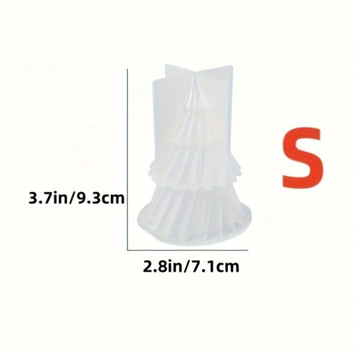 Christmas Tree Candle Silicone Mold DIY Gypsum Cement Christmas Tree