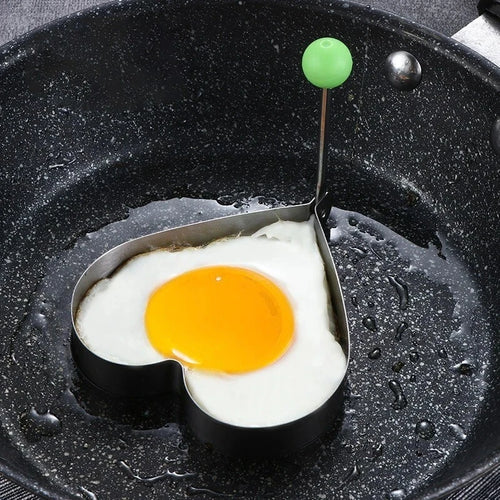 1/5PCS  Heart Fried Egg Mold Stainless Steel Egg Mould Maker Breakfast