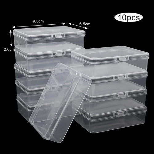10/3Pcs Transparent Plastic Boxes Playing Cards Container Storage Case