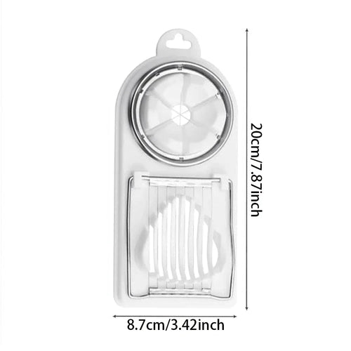 Multifunctional PP Base egg cutter 2-in-1 stainless steel wire pull