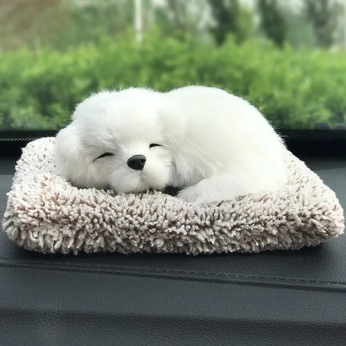 Car Dashboard Ornaments Decor Cute Simulation Plush Cats Dogs Toy