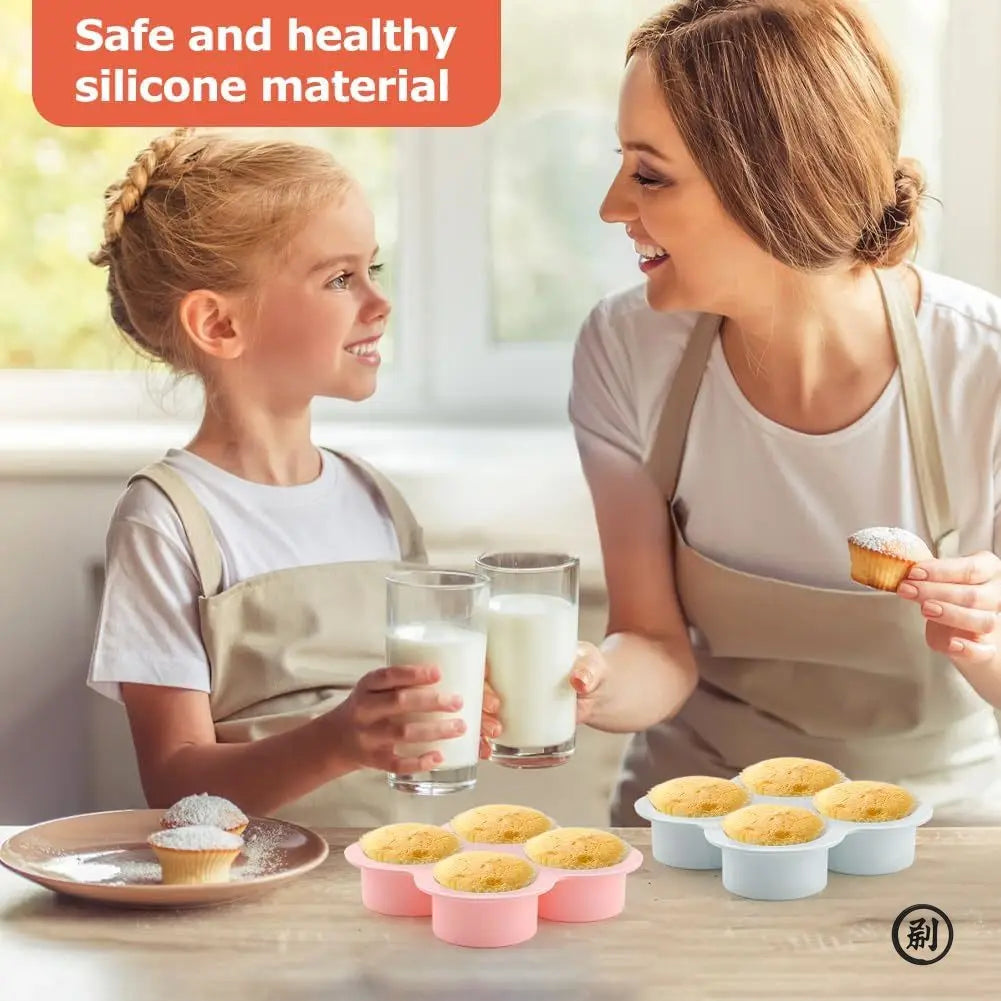 1PC Reusable Silicone Air Fryer Egg Mold Non-Stick Cupcake Molds for