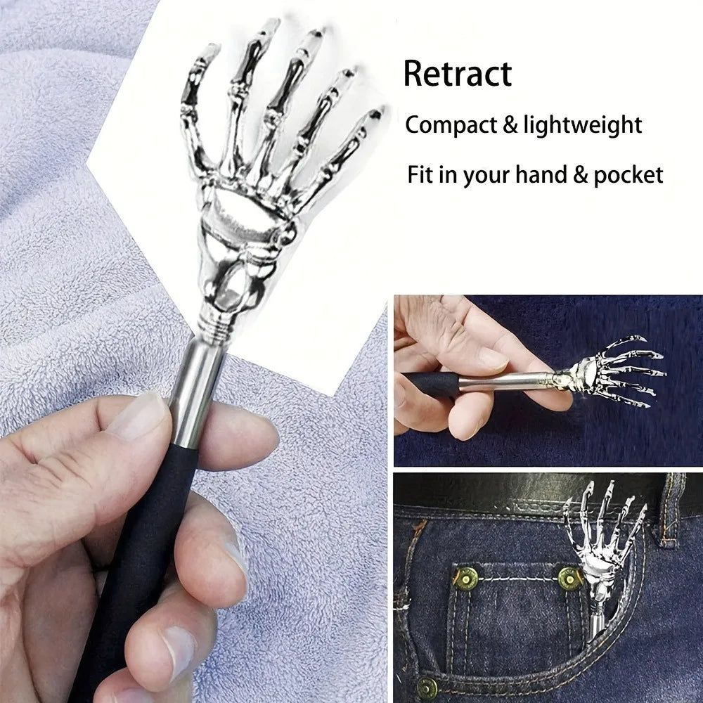 Portable Extendable Back Scratcher Stainless Steel Telescoping Back