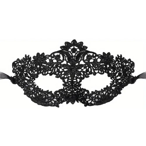 2pcs Elegant Black Lace Masquerade Mask Set for Couples - Perfect for