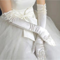Wholesale Bridal Gloves Beaded With Finger Bride Gloves Guantes