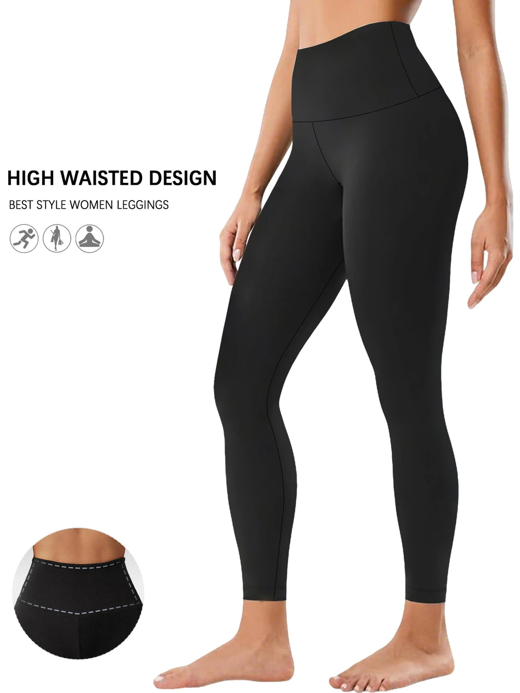 Women's Super Soft Leggings High Waisted Tummy Control No See Through