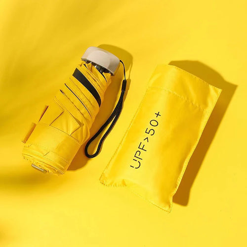 Mini Sunumbrella pocket Umbrella Vinyl folding UV protection sunshade