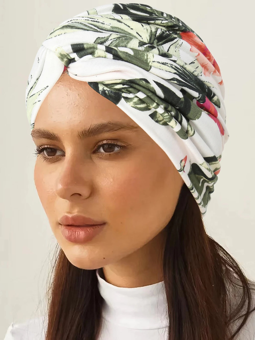 2024 New Leopard Print Women Hijabs Turban Hats Head Wraps Soft