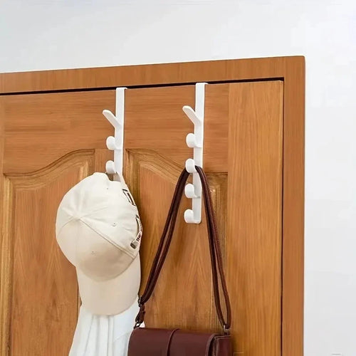 1pc Bedroom Door Hanger Clothes Hanging Rack Over The Door Plastic