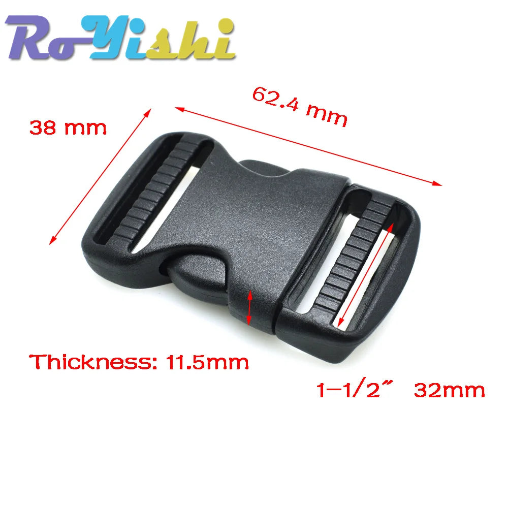 2 Pcs/Pack 20~50mm Plastic Hardware Dual Adjustable Side Release