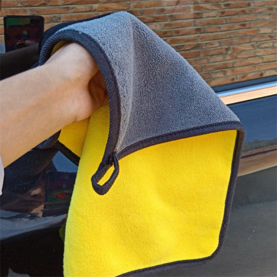 1/2/6pcs Microfiber Cleaning Towel Thicken Soft Drying Cloth Car Body