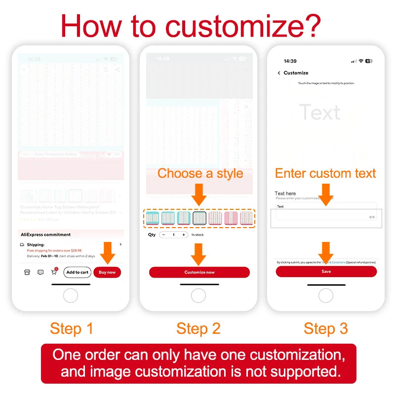 Transparent Waterproof Name Stickers for School-Custom