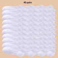 4/5/10/20/40 Pairs of Solid Color Socks, Soft and Lightweight Ankle