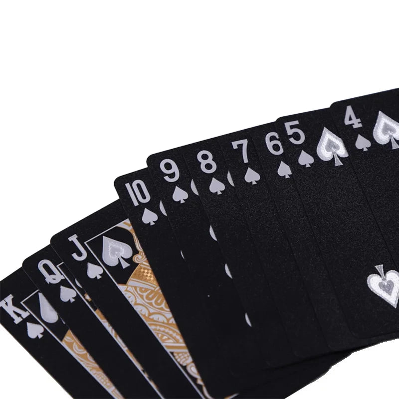 Color Black Gold Playing Card Game Card Group Waterproof Poker Suit