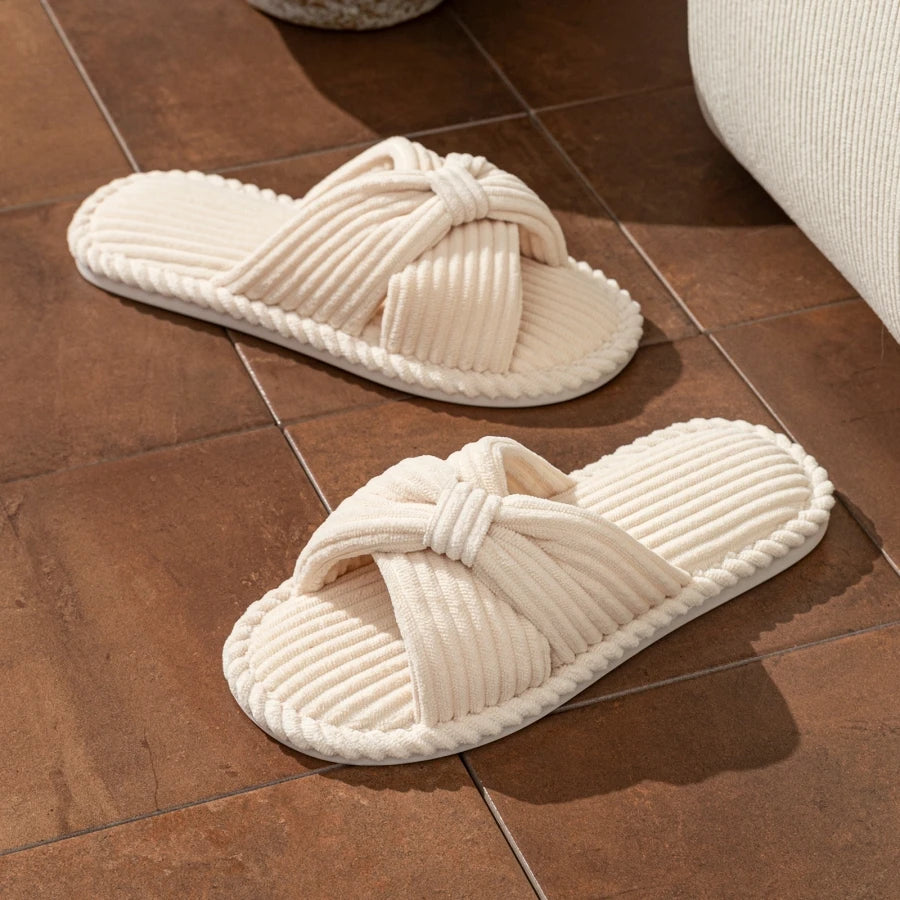 Bow Fashion Women's Slippers Indoor Bedroom Soft Sole Exquisite