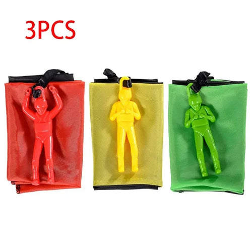 Kids Outdoor Parachute Toy Hand-Thrown Sports Game Set for Boys with