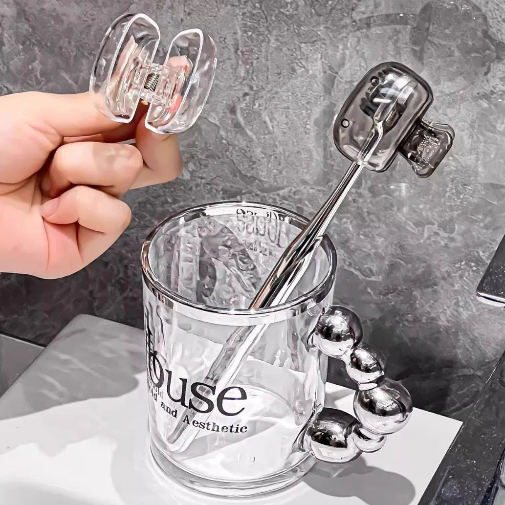 2 Pack Toothbrush Head Covers - Travel Protector Cap Case, Color Combo