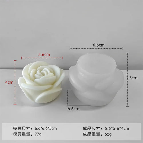 2024 New Flower Silicone Candle Mold 3D Peony Flower Soap Gypsum Resin