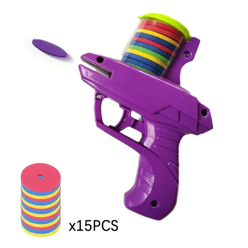 Double Player EVA Flying Disc Gun, Parent-Child Interactive Shooter