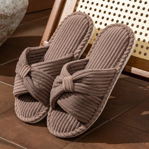 Bow Fashion Women's Slippers Indoor Bedroom Soft Sole Exquisite