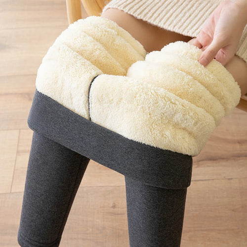 Thermal Leggings Women Winter Warm High Waist Simplicity Warm Pants