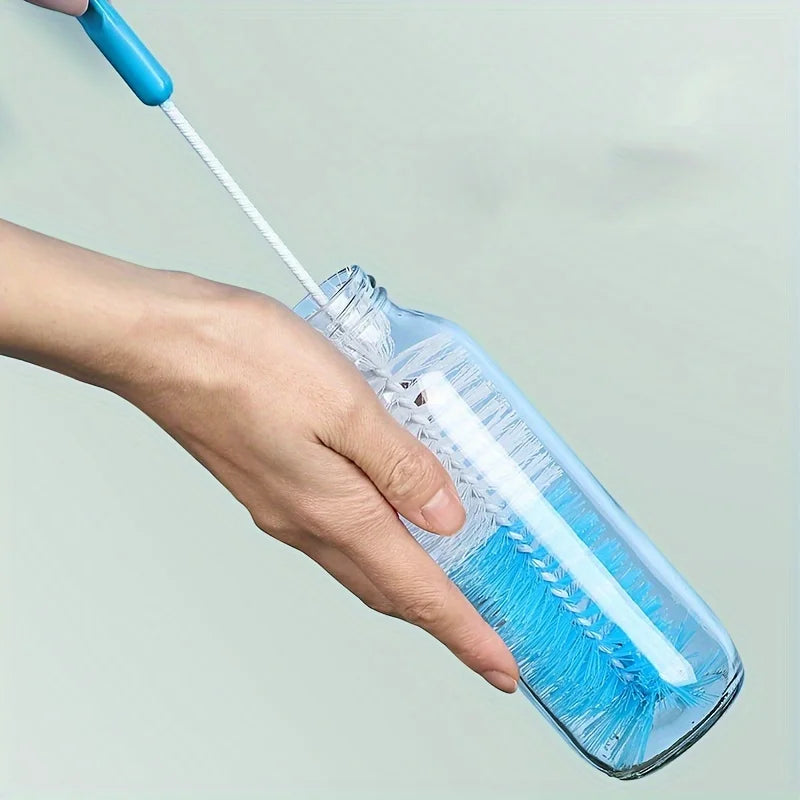 Long Handle Cup Brush,Kitchen Glass Bottle Cleaning Brush,Milk Bottle