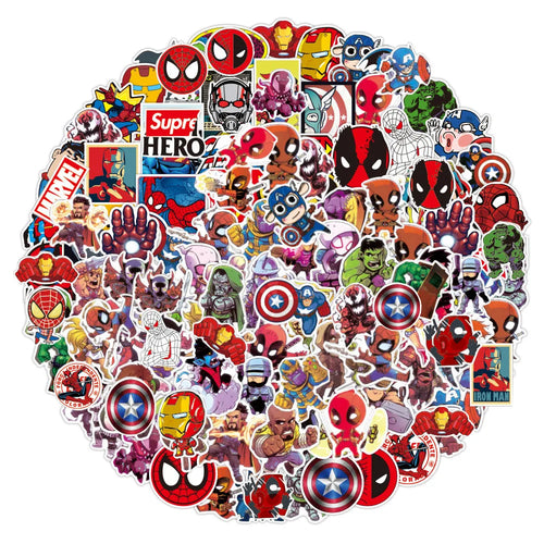 10/30/50/100pcs Disney Marvel The Avengers Stickers Super Hero Decals