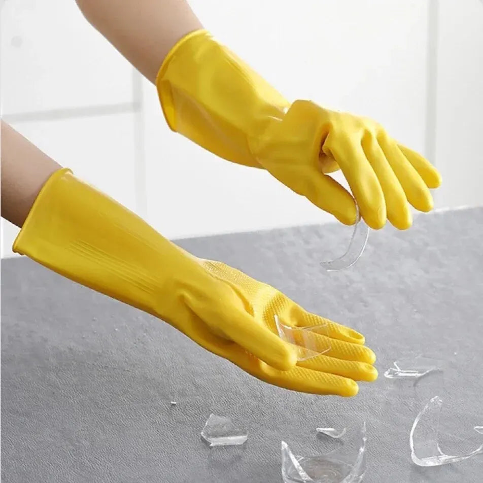 Latex Dishwashing Gloves Women's Waterproof Household Kitchen Washing