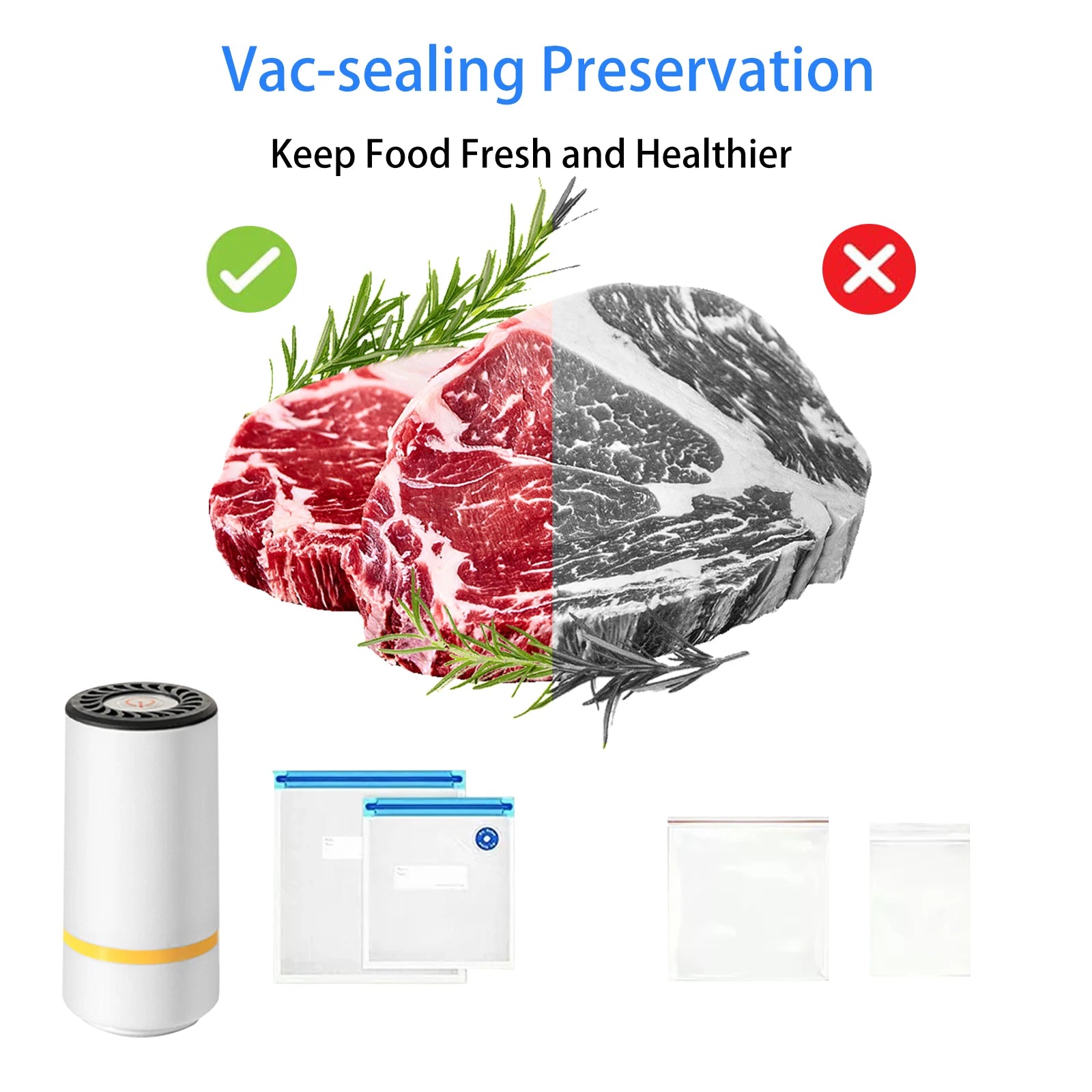 Universal Mason Jar Sealer Vacuum Kit BAP Free Vacuum Sealing Machine