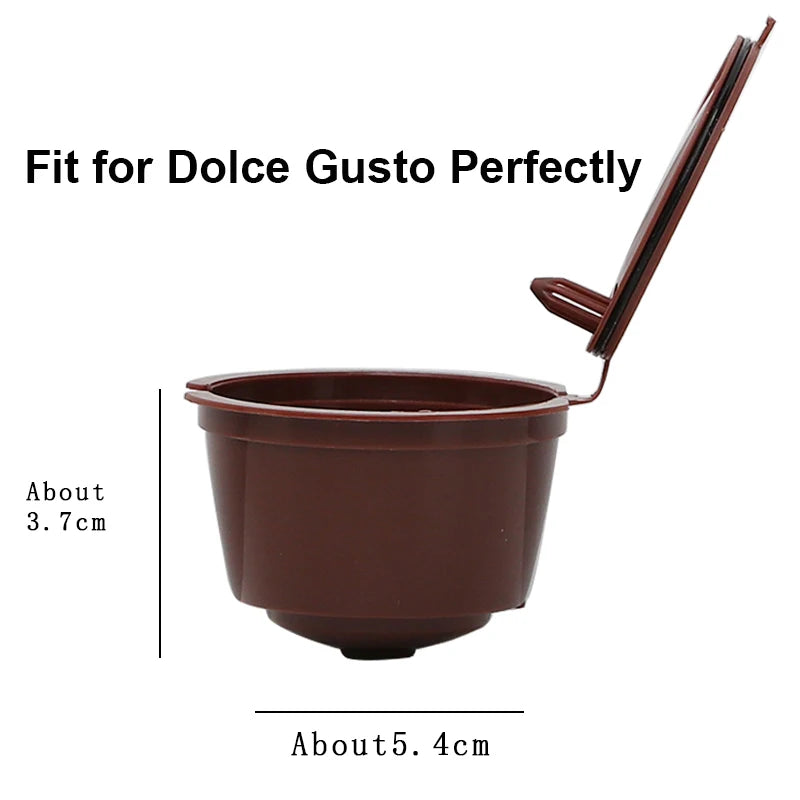 3Pcs Fit For Dolce Gusto Coffee Filter Cup Reusable Coffee Capsule