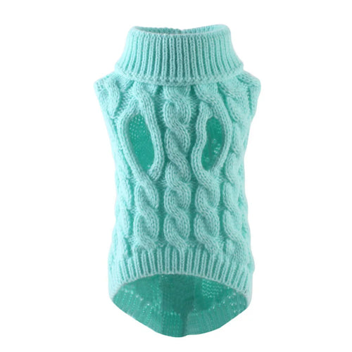 New Pet Small Pet Dog Clothes Sweater Fashion Autumn Winter Solid