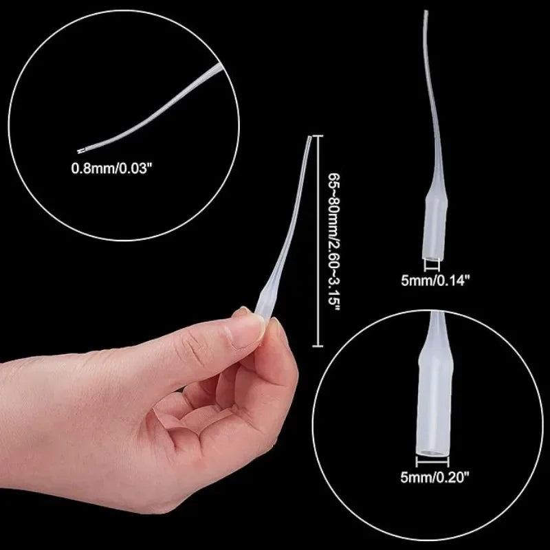 Glue Tips, 100pcs Plastic Glue Micro-Tips Glue Extender Precision CA