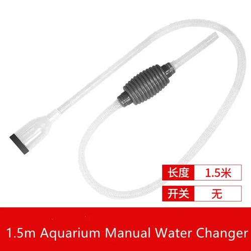 1.5m Aquarium Manual Water Changer Fish Tank Air Pump Cleaning Tools