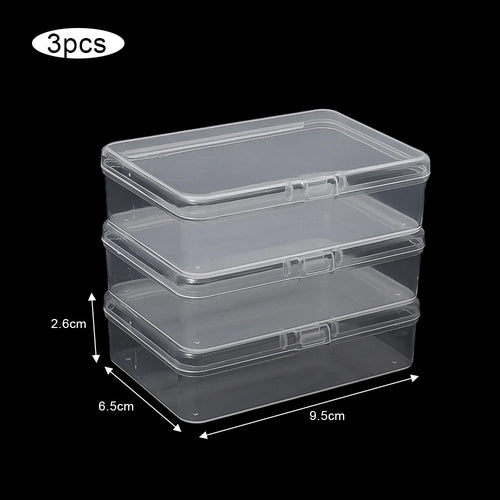 10/3Pcs Transparent Plastic Boxes Playing Cards Container Storage Case