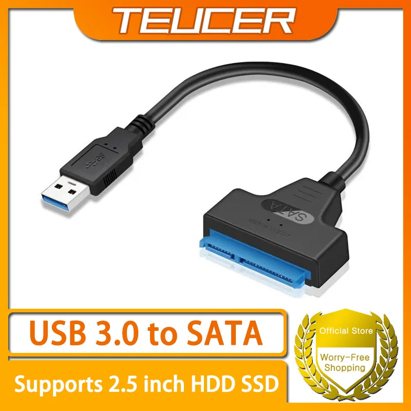 USB 3.0 TO SATA 2.5 Inch SSD HDD Hard Drive Adapter For Laptop Desktop