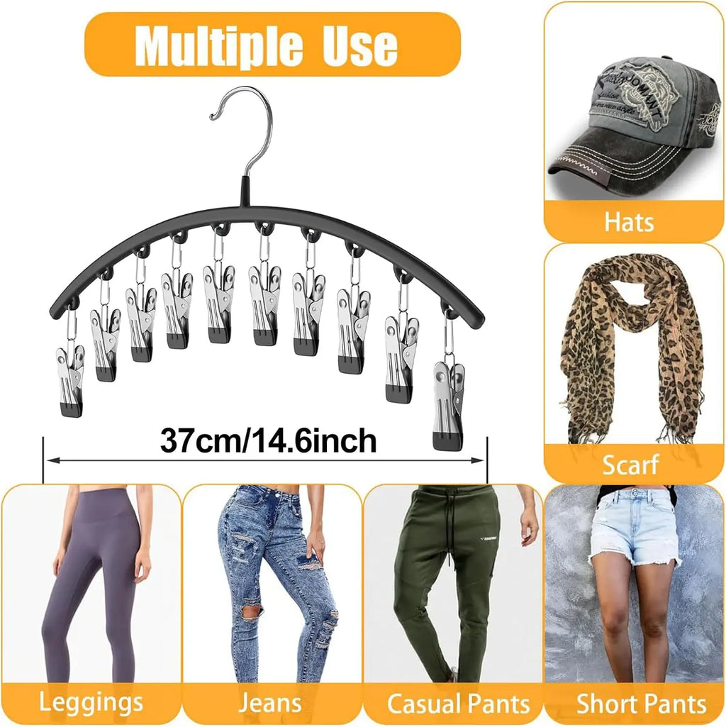 1/2/3PCS  Legging Organizer for Closet, Pants Hangers with10 Clips