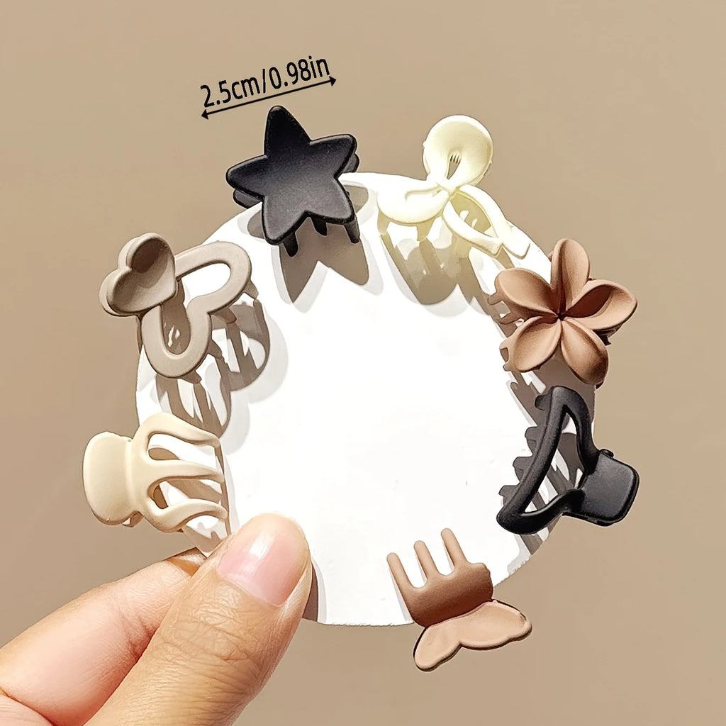 5/10/20/30pcs Beige Mixed Pack Small Clips, Cute Girl Accessories -