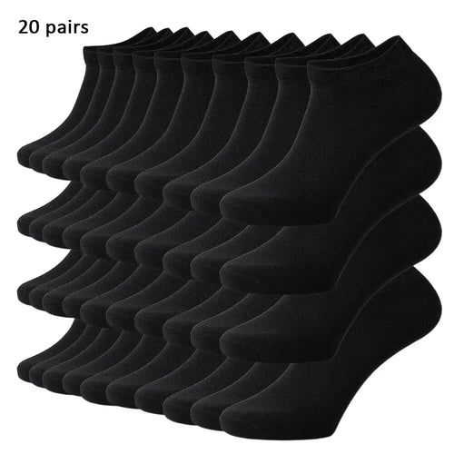 4/5/10/20/40 Pairs of Solid Color Socks, Soft and Lightweight Ankle