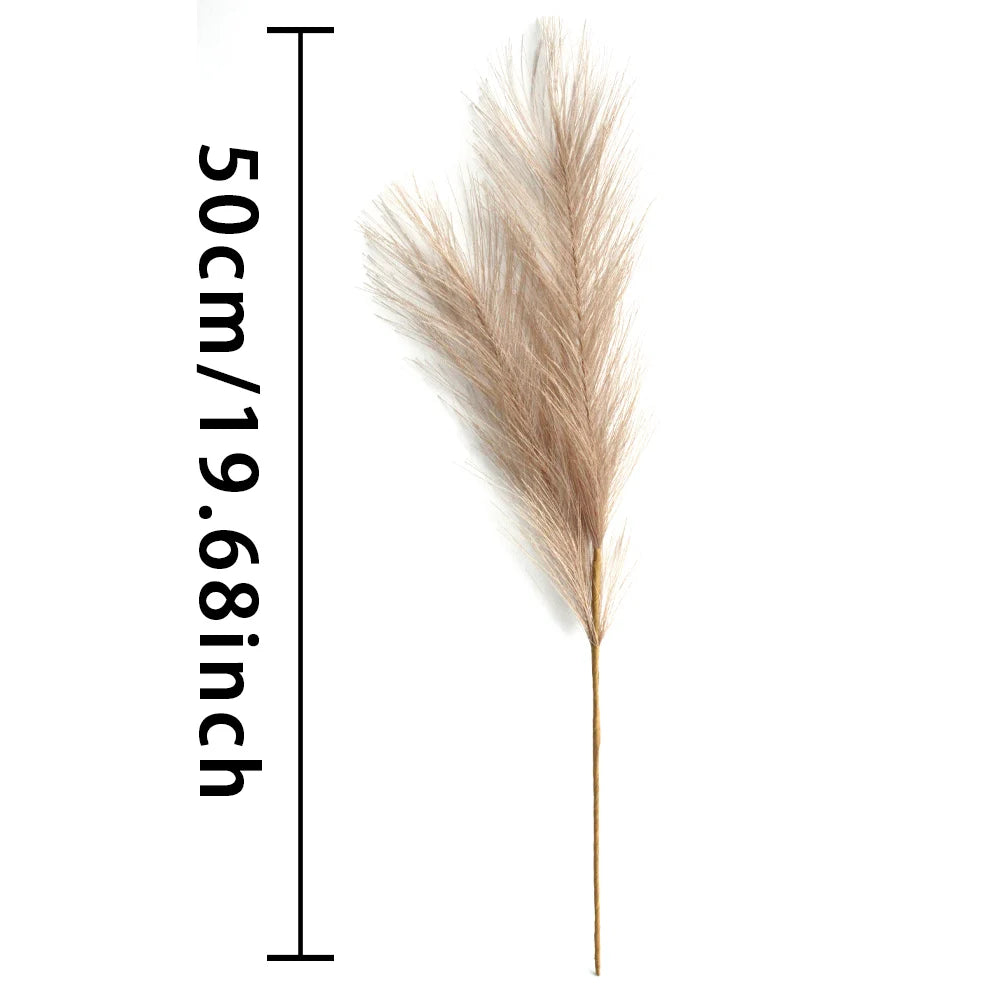 6PCS Artificial Pampas Grass Decor Flowers Fake Plant Reed for DIY