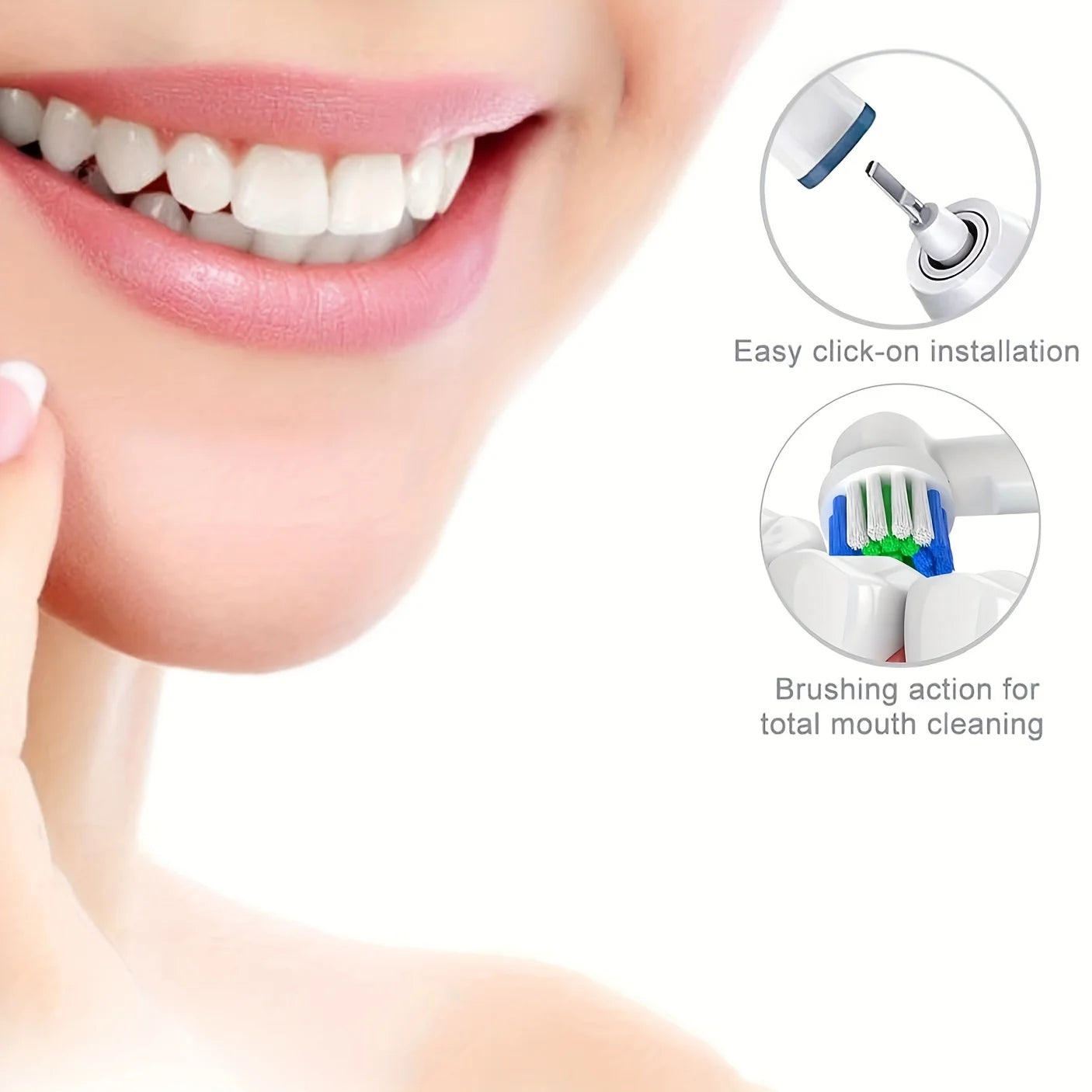 4/12/16/20 Pcs Replacement Toothbrush Heads Compatible with Oral-B