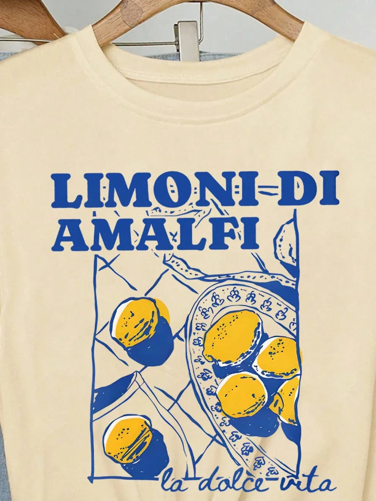 Limoni Di Amalfi Lemon Graphic Women's New Trend Collection Crew Neck