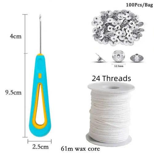 100Pcs Candle Holder 61m Cotton Candle Wick Smokeless Aromatherapy