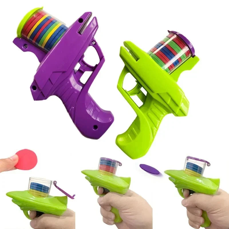Double Player EVA Flying Disc Gun, Parent-Child Interactive Shooter