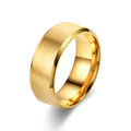 6 Colors Classic 8mm Tungsten Mens Ring Surface Brushed Stainless