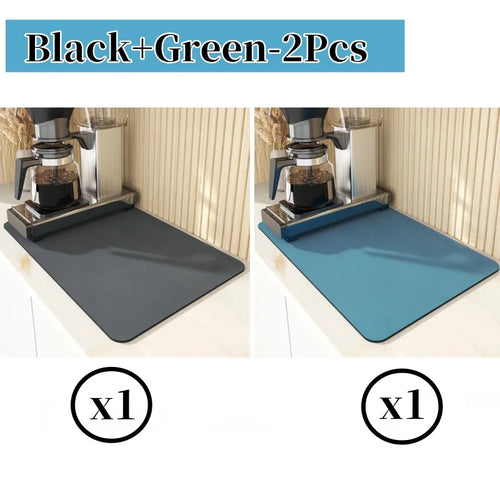 Super Absorbent Large Kitchen Absorbent Mat Antiskid Draining Coffee