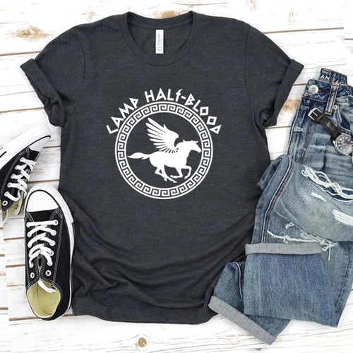 Camp Half Blood T Shirts Fall Training Camp Game Tshirt Halloween