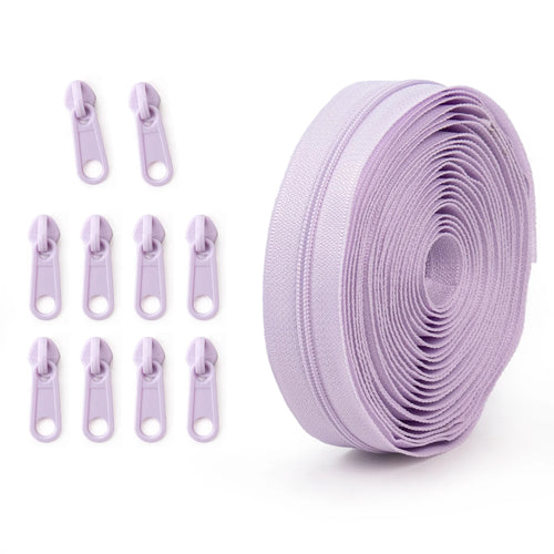 1 group = 4.5m zipper + 10 plastic zipper heads, 20 colors optional,