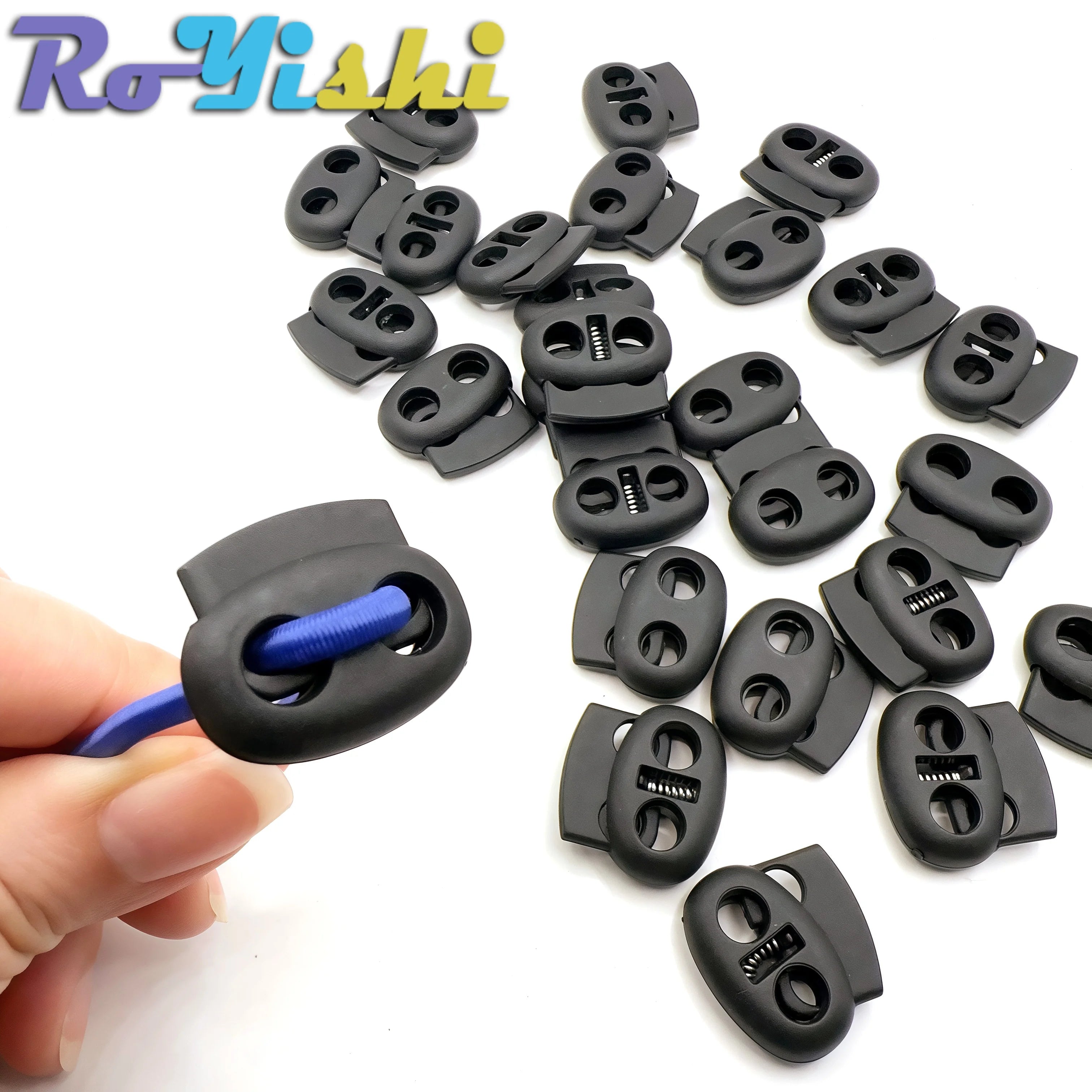 Plastic Cord Lock Stopper Toggle Clip for Drawstring Elastic Lanyard